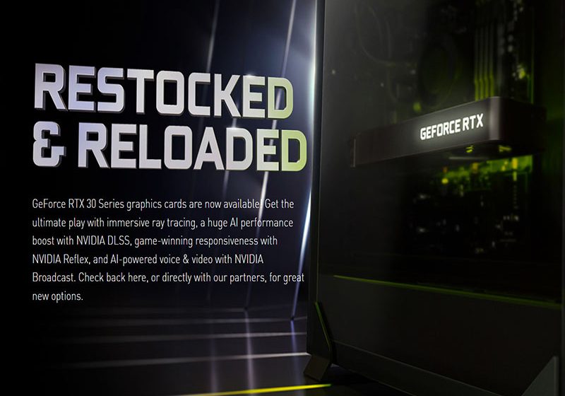  NVIDIA anuncia el regreso de stock de las tarjetas gráficas GeForce RTX Serie 30